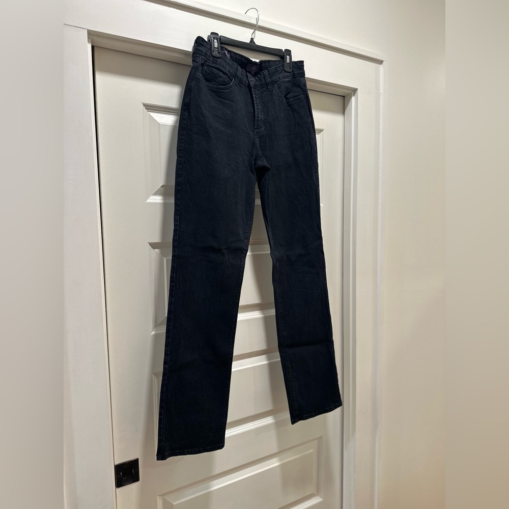 Nydj Marilyn Straight Black Jeans Size 6